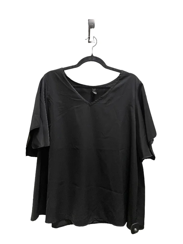 Men’s short-sleeve zest shirts-Top Short Sleeve By Shein In Black, Size: 1x