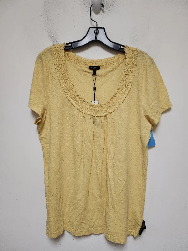 Men’s short-sleeve harp tees-Top Short Sleeve By Talbots In Yellow, Size: Xl