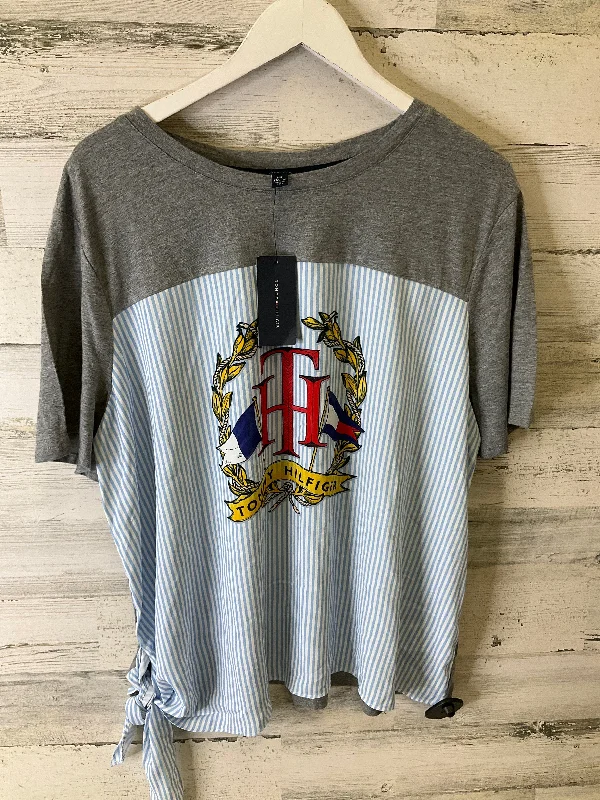 Men’s short-sleeve zing tees-Top Short Sleeve By Tommy Hilfiger In Grey, Size: Xxl