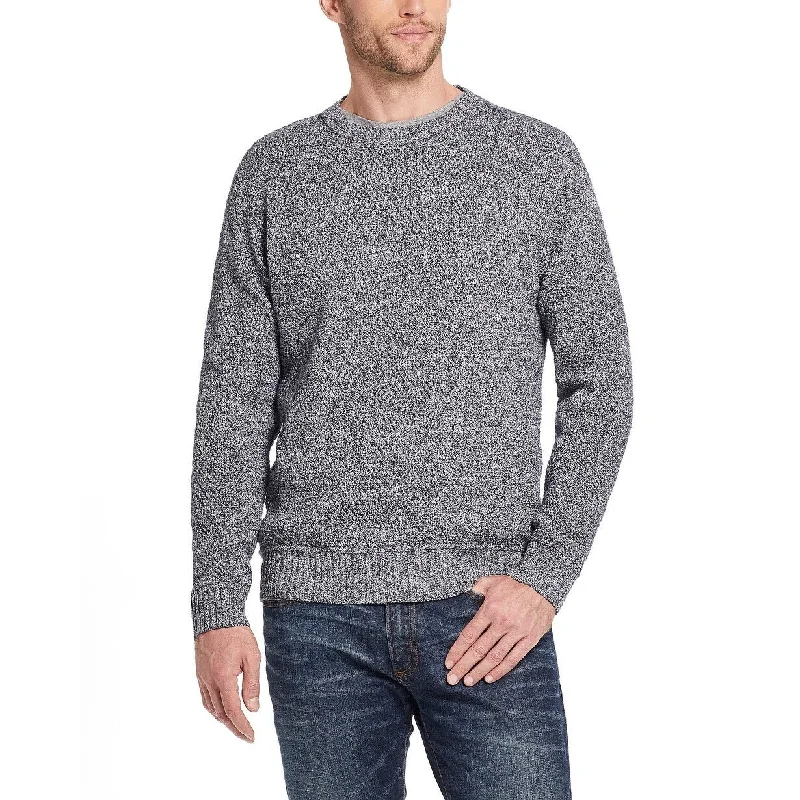 Men's matrix sweater-Weatherproof Vintage Men's Solid Mesh Stitch Sweater Gray Size Medium