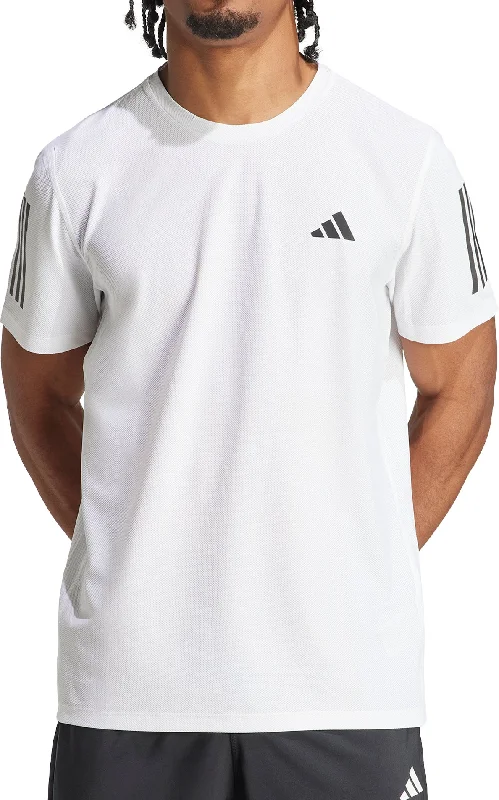 Men’s short-sleeve crag tees-adidas Own The Run Short Sleeve Mens Running Top - White