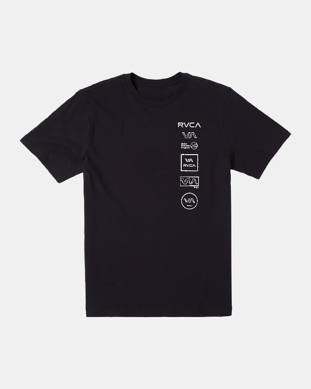 Men’s short-sleeve nook tees-Boys All Logo Tee - Black