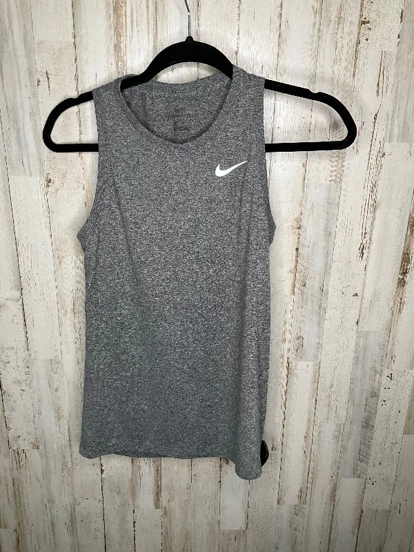 Men’s short-sleeve burr shirts-Athletic Tank Top By Nike In Grey, Size: Xs