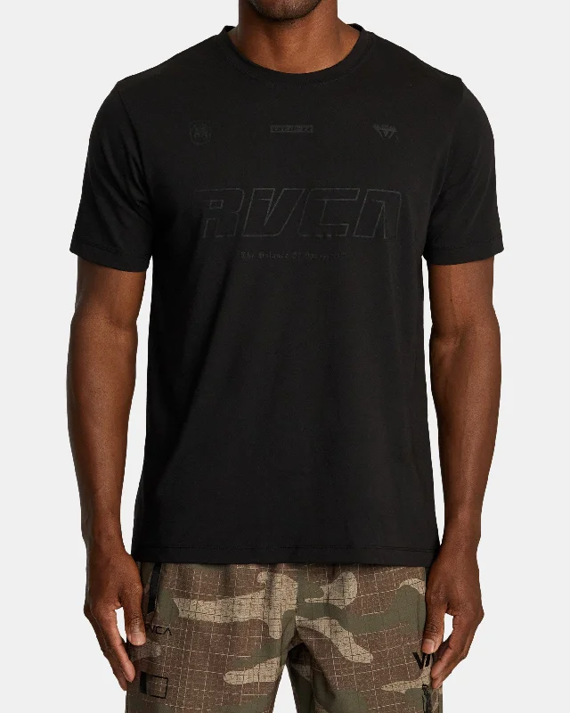 Men’s short-sleeve rusk tees-Big RVCA Club Sport Tech Tee - Black