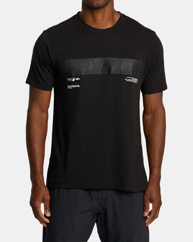 Men’s short-sleeve xing shirts-Big RVCA Sport Tech Tee - Black