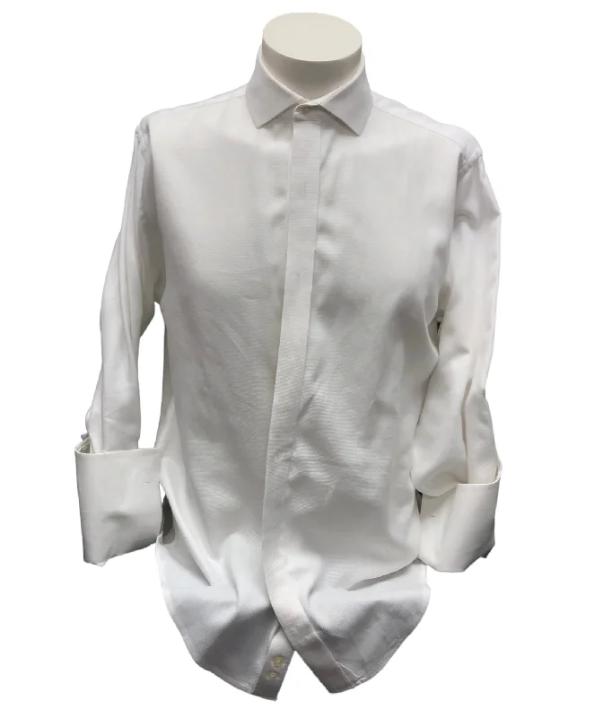 Men’s short-sleeve clod tops-Bill Blass Men's Shirt White 15 1/2 32 33