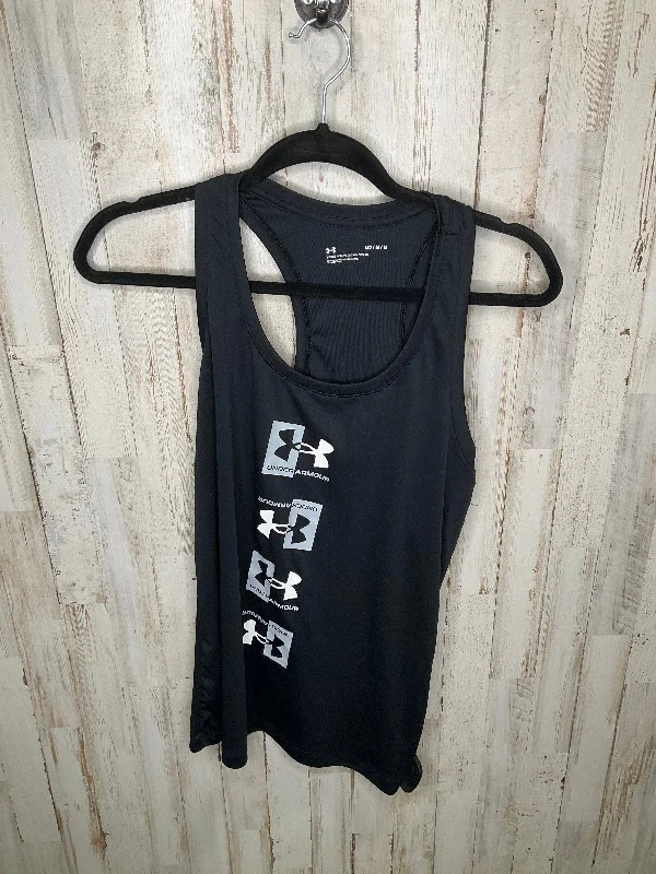 Men’s short-sleeve keel tops-Black Athletic Tank Top Under Armour, Size M