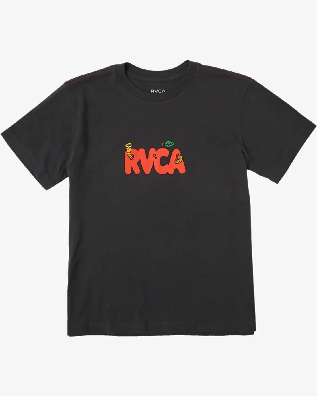 Men’s short-sleeve nook shirts-Boys Apple Aday Tee - Pirate Black