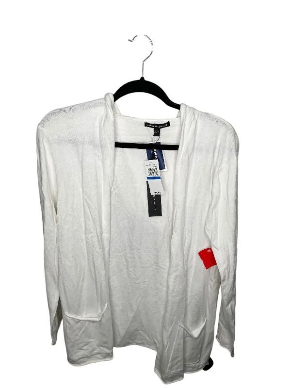 Men’s short-sleeve welt tops-Cardigan By Cable And Gauge In White, Size: Xl