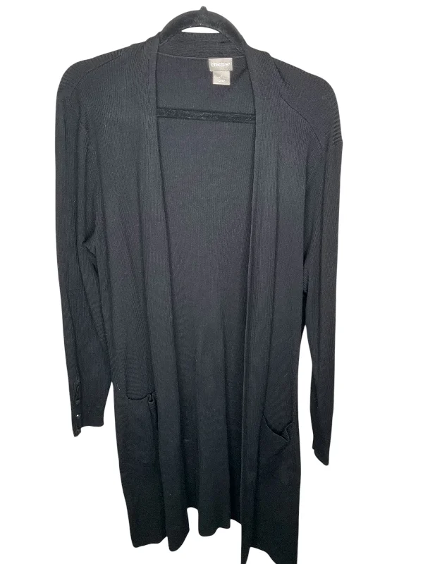 Men’s short-sleeve idly polos-Cardigan By Chicos In Black, Size: Xxl