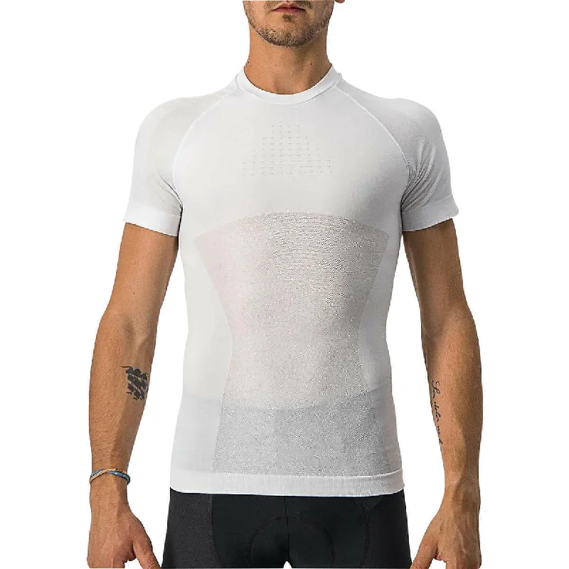 Men’s short-sleeve purl tees-Castelli Core Seamless Short Sleeve Mens Cycling Base Layer - White