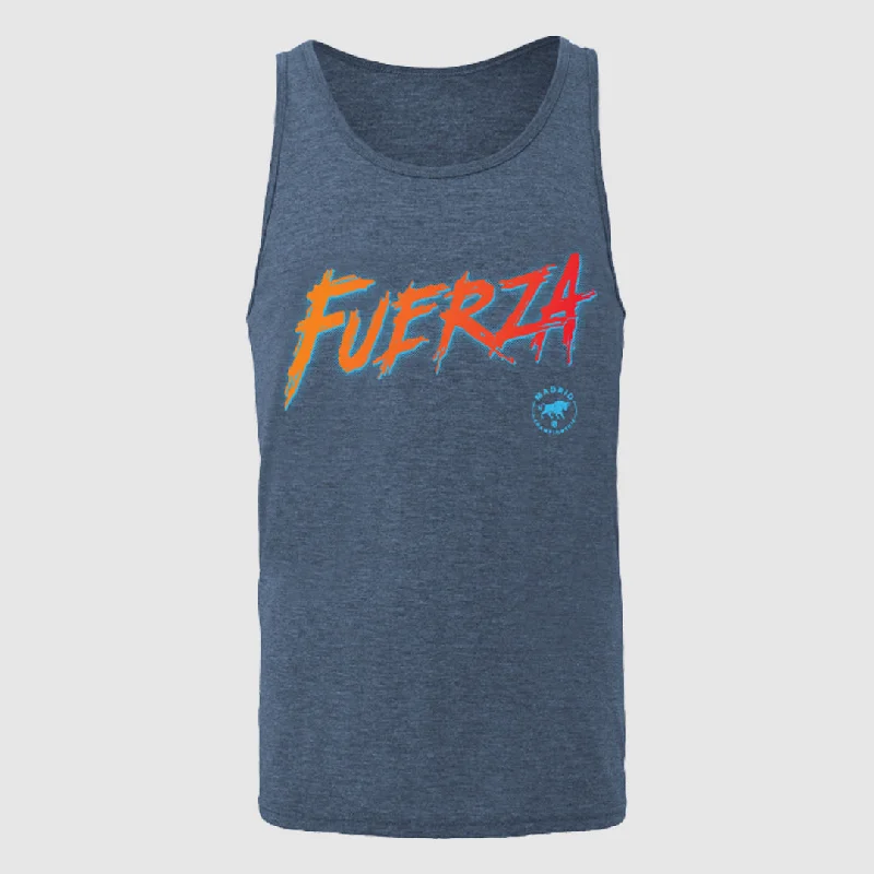 Men’s short-sleeve indigo tees-Fuerza Man Tank (MAD-Vintage Navy)