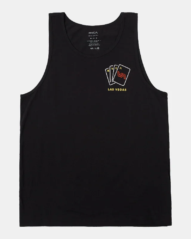 Men’s short-sleeve yowl tops-Lady Luck Tank Top - Black