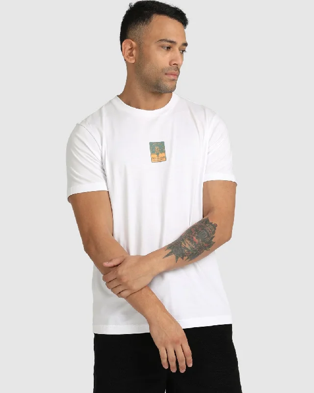 Men’s short-sleeve hark shirts-Land X Sea Tee - White