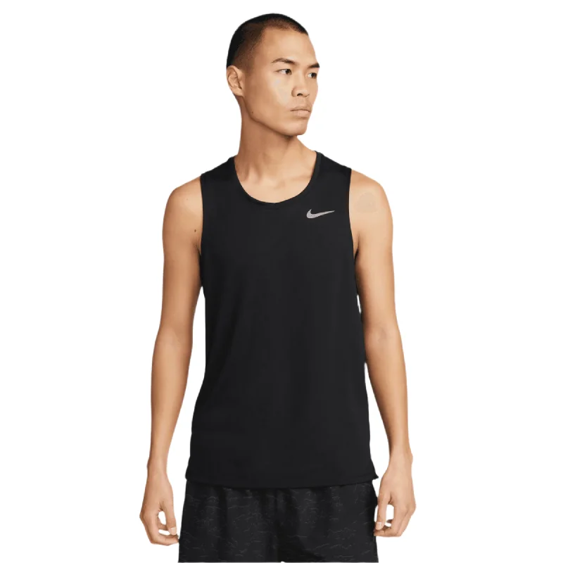 Men’s short-sleeve idly polos-Nike Men's Dri-FIT Miler Running Tank