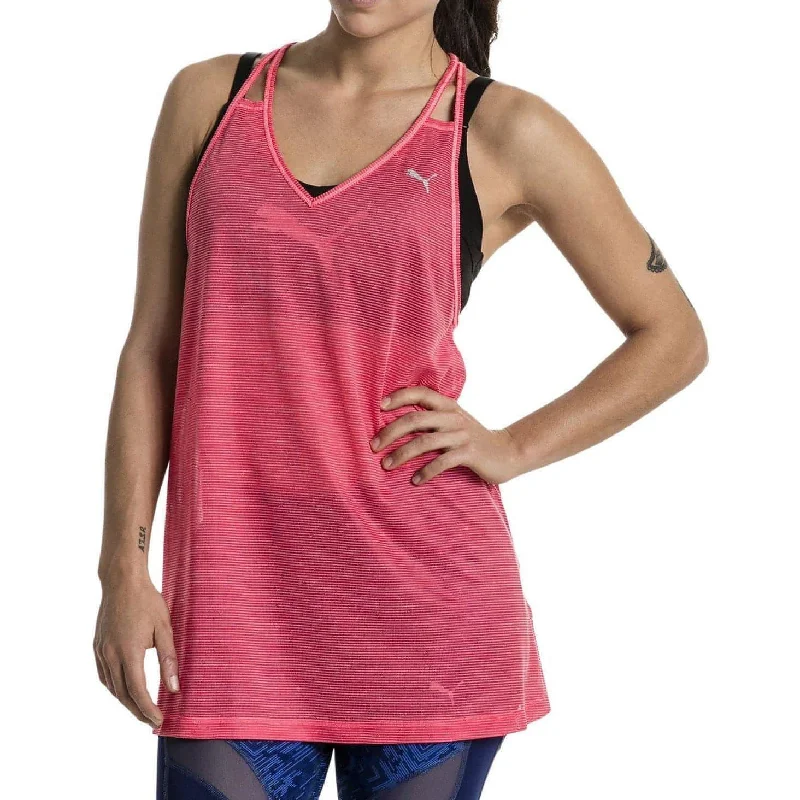 Puma Mesh It Up Womens Training Layer Vest Tank Top - Pink