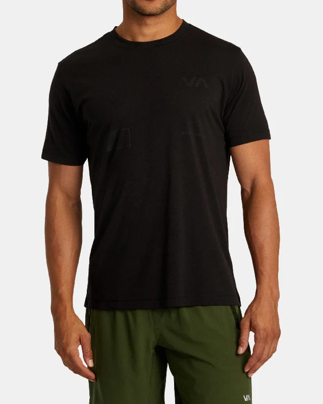 Men’s short-sleeve vane shirts-Radiate Tee - Black