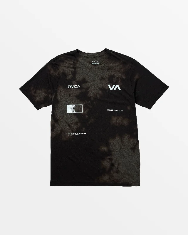 Men’s short-sleeve vent tees-Radiate Tee - Washed Black