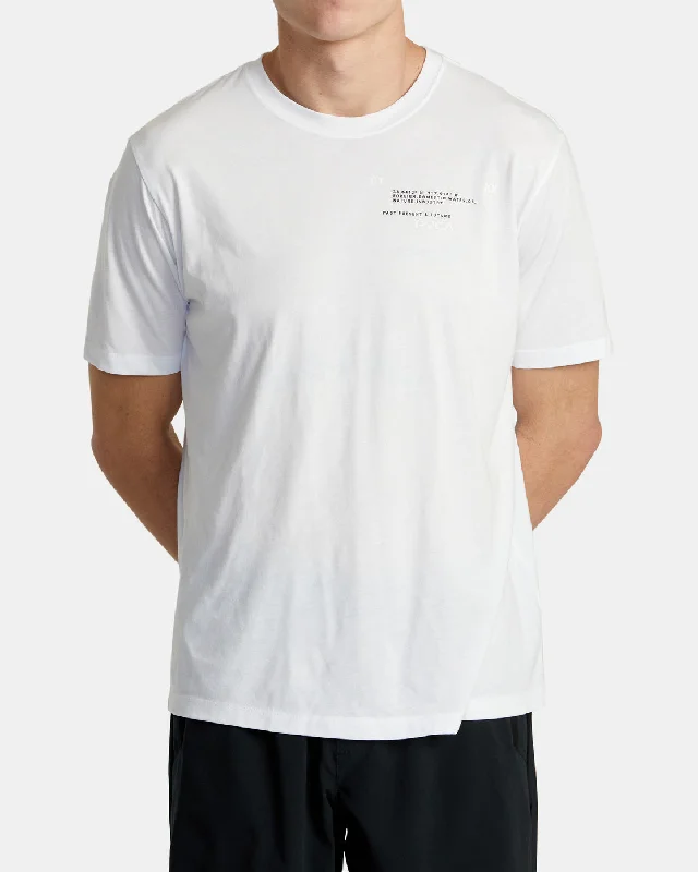 Men’s short-sleeve sleek fit tops-Reflective Base Tee - White