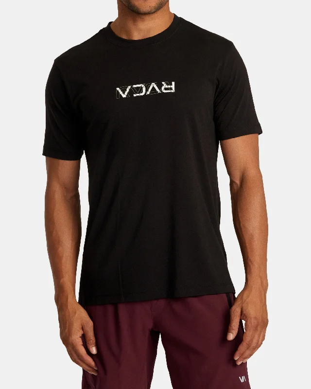 Men’s short-sleeve jolt tees-RVCA Layer Flip Tee - Black