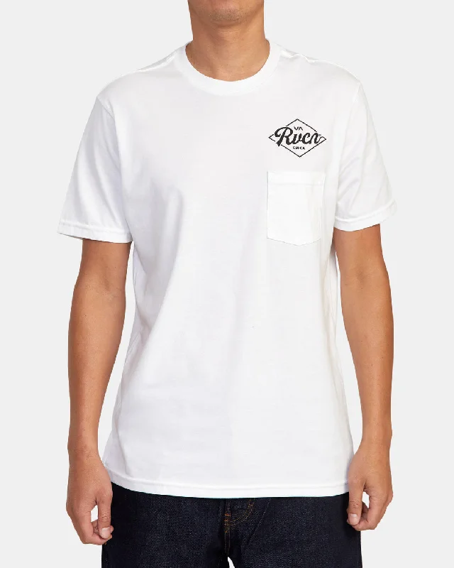 Men’s short-sleeve zest shirts-RVCA Plate Tee - White