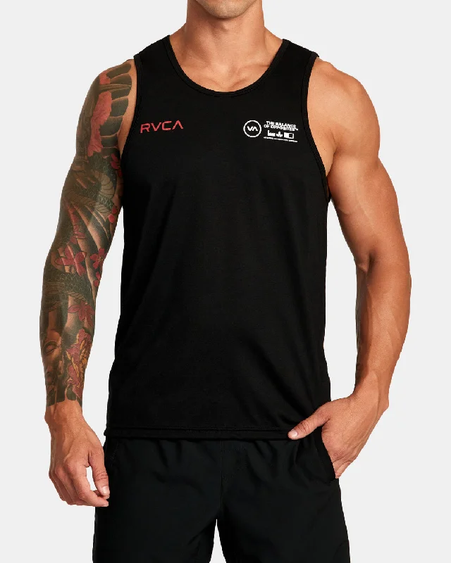 Men’s short-sleeve jute shirts-Sport Mod Tank Top - Black