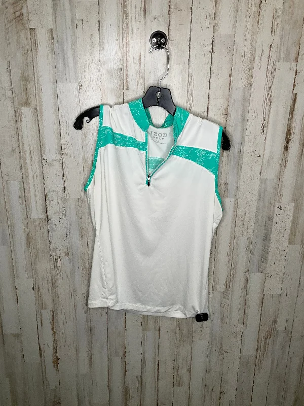 Men’s short-sleeve flint polos-Teal Athletic Tank Top Izod, Size L