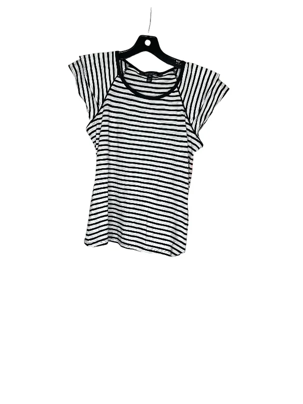 Men’s short-sleeve idly polos-Top Short Sleeve By White House Black Market In Striped Pattern, Size: Xs