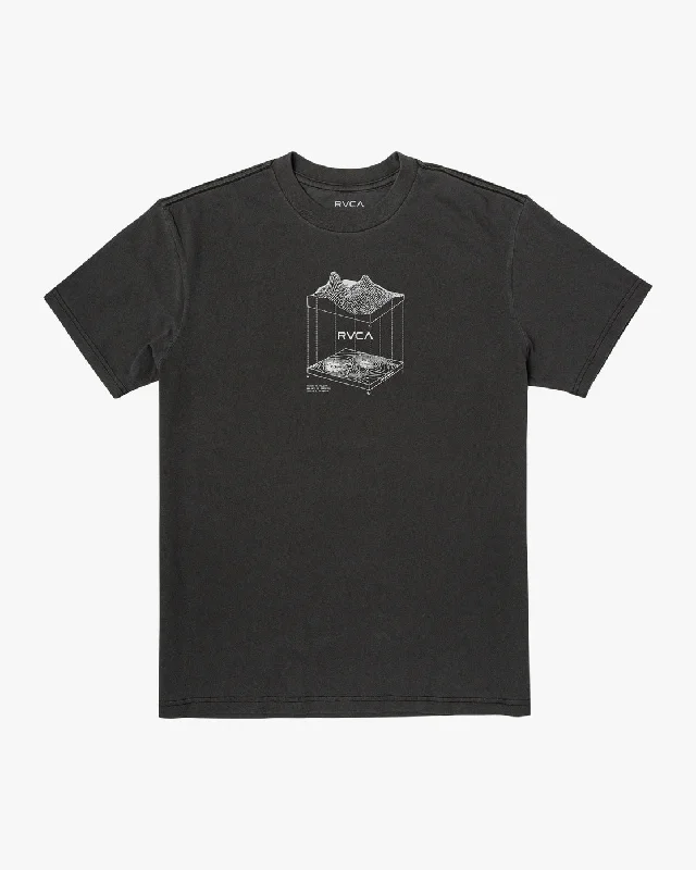 Men’s short-sleeve bunt tees-Topographic Tee - Black