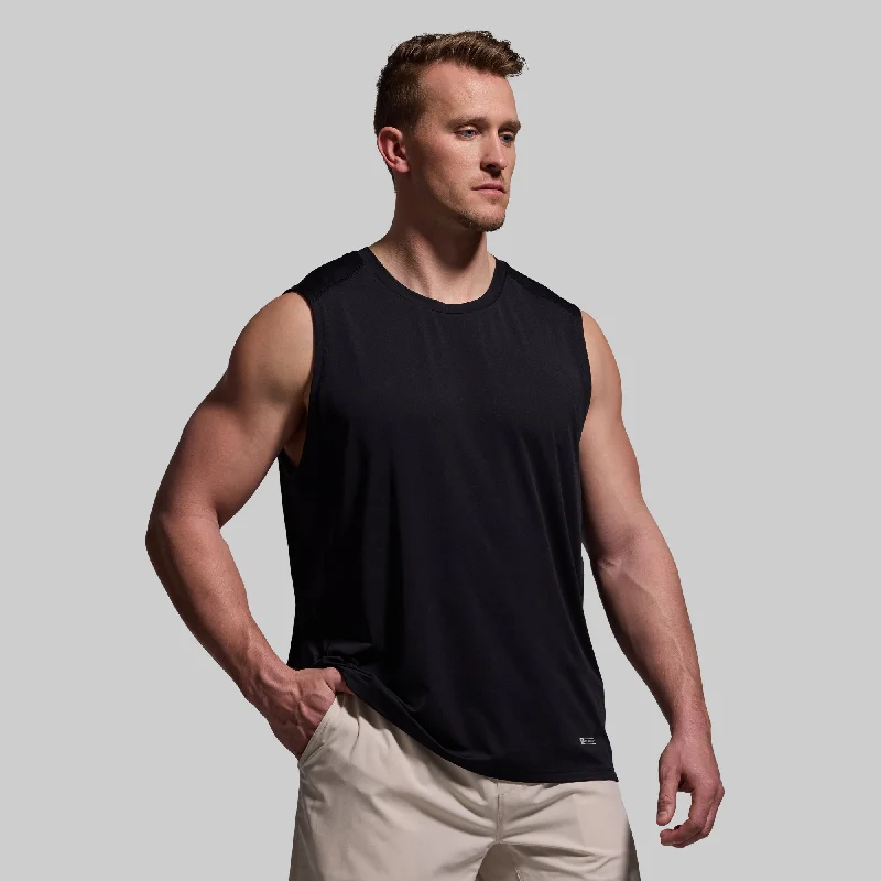 Men’s short-sleeve upshot tops-Training Muscle Tank (Black)