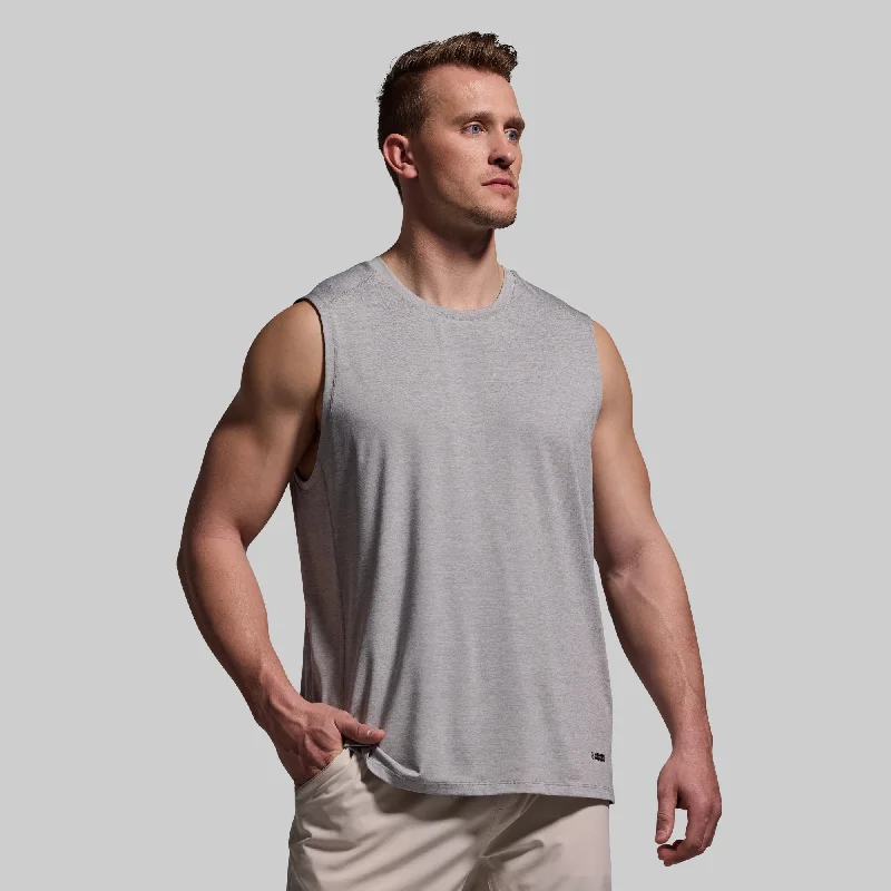 Men’s short-sleeve xylem shirts-Training Muscle Tank (Heather Grey)