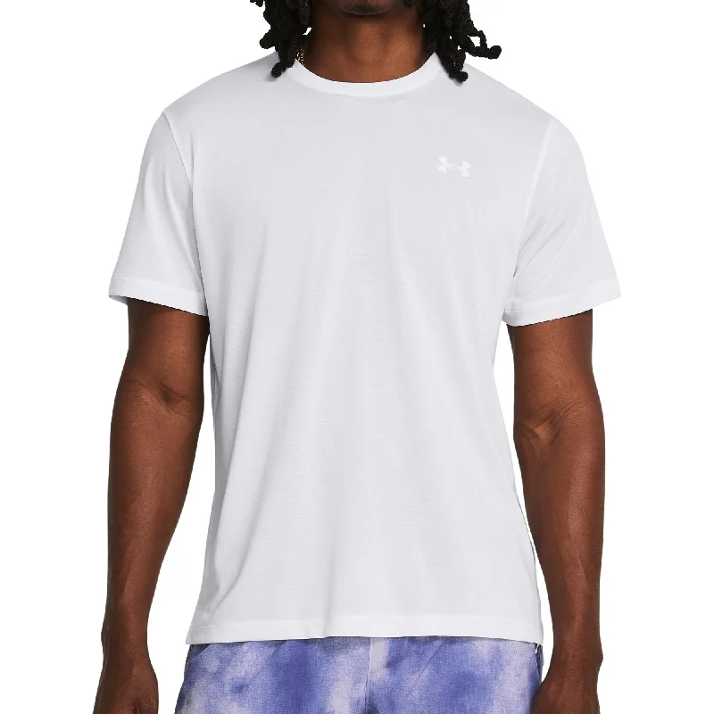 Men’s short-sleeve oust tees-Under Armour Launch Short Sleeve Mens Running Top - White