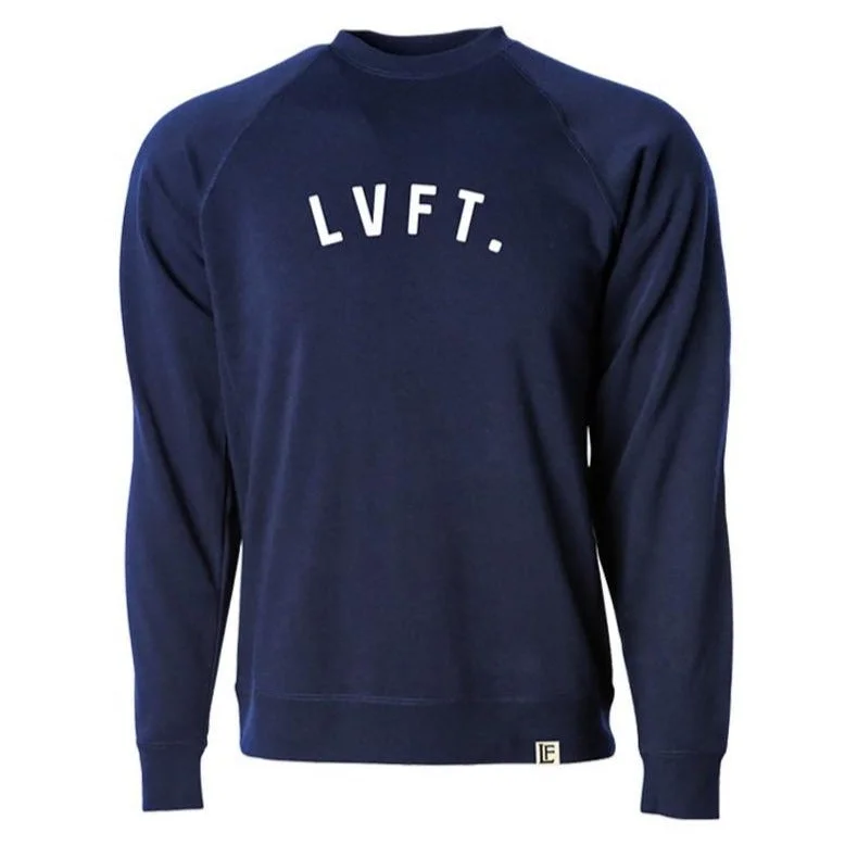 Men’s short-sleeve idly tops-University Crewneck - Navy / White