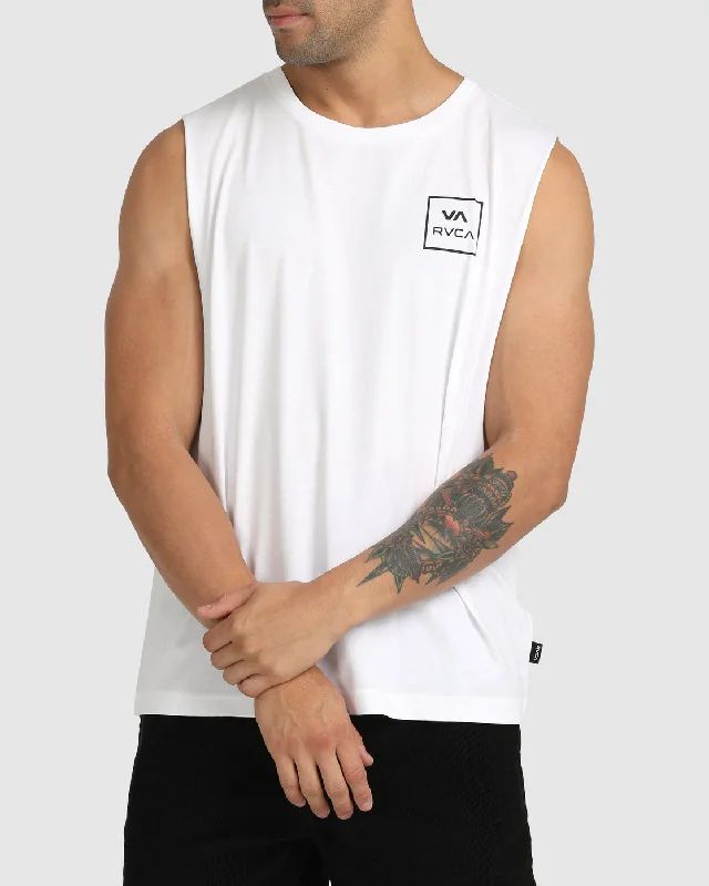 Men’s short-sleeve lurk shirts-VA All The Ways Muscle Tank Top - White