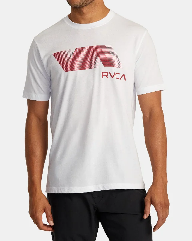 Men’s short-sleeve pith shirts-VA RVCA Blur Tee - White/Red