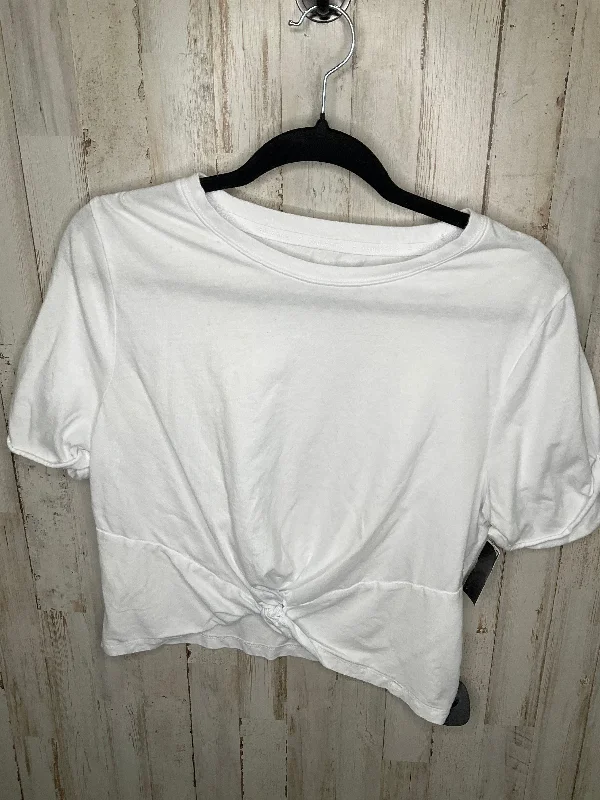 Men’s short-sleeve oust tops-White Athletic Top Short Sleeve Fabletics, Size L