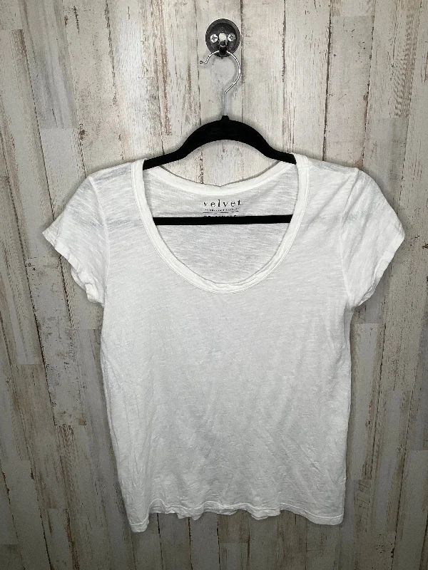 Men’s short-sleeve xing tees-White Top Short Sleeve Basic Velvet, Size Xs