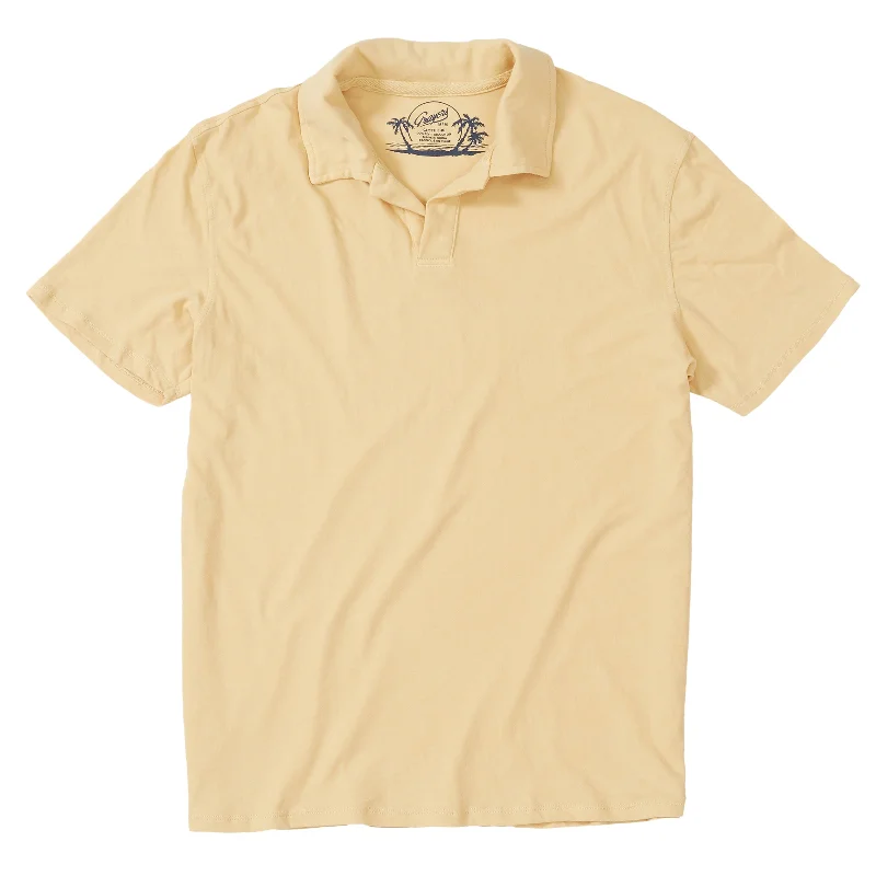 Men’s short-sleeve airy tees-Acme Johnny Collar  Polo - New Wheat