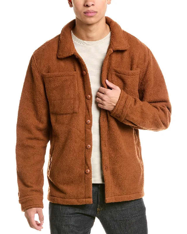 Men's trendy wide-neck shirts-American Stitch Polar Fleece Shirt Jacket