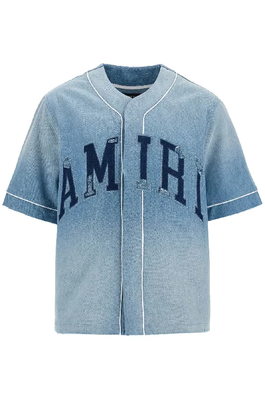 Men's luxury radiant shirts-Amiri Men's Sunfaded Baseball Shirt