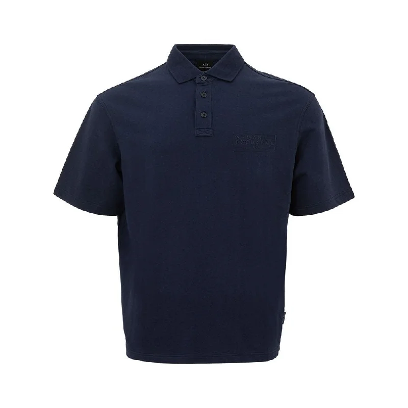 Men’s short-sleeve quip polos-Armani Exchange Sleek  Cotton Polo Shirt for Men's Men