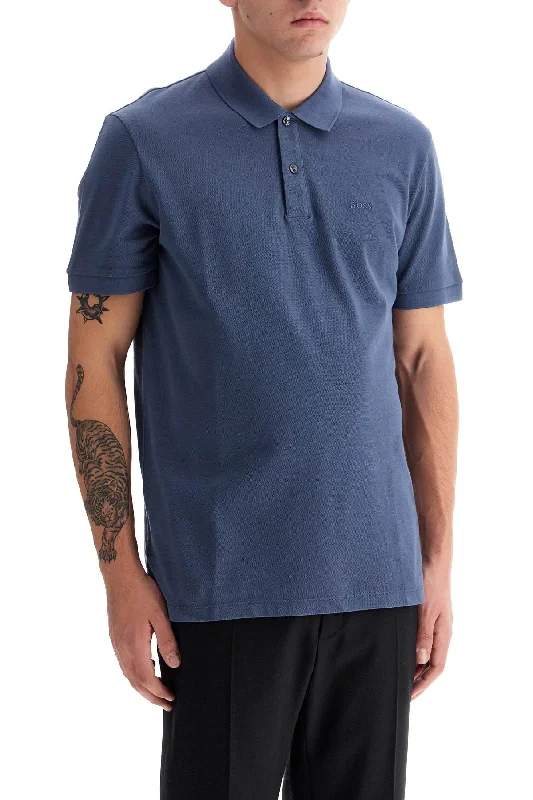 Men’s short-sleeve hark shirts-Boss Organic Cotton Pallas Polo Shirt