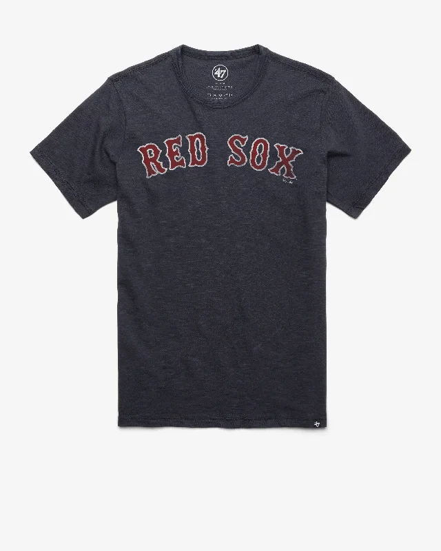 Men’s short-sleeve rime shirts-BOSTON RED SOX GRIT WORDMARK '47 SCRUM TEE