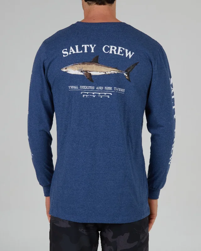 Men’s short-sleeve apex tops-Bruce Classic L/S Tee - Navy Heather