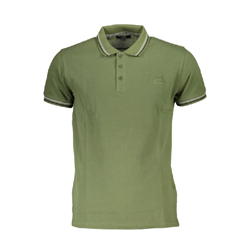 Men’s short-sleeve toff shirts-Cavalli Class  Cotton Polo Men's Shirt