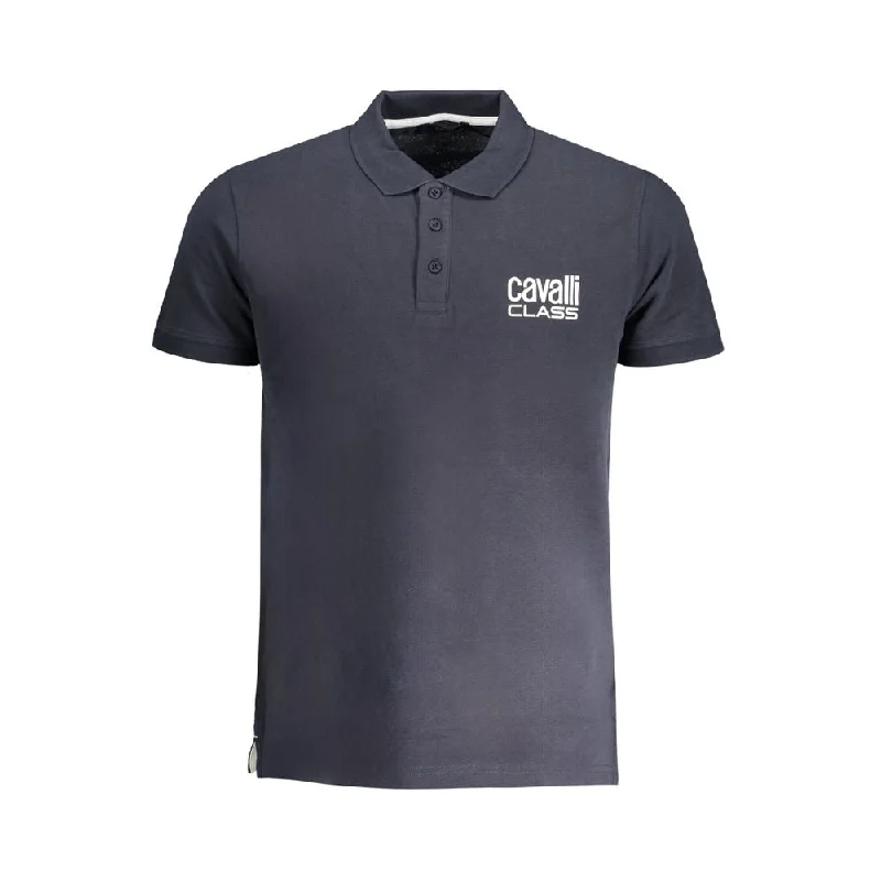 Men’s short-sleeve quid tops-Cavalli Class  Cotton Polo Men's Shirt