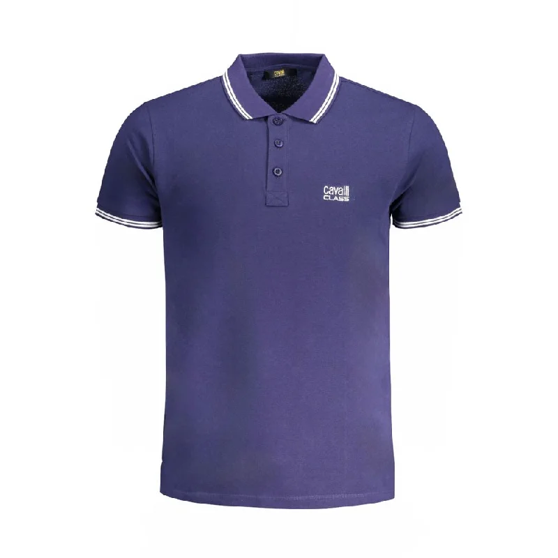 Men’s short-sleeve xing shirts-Cavalli Class  Cotton Polo Men's Shirt