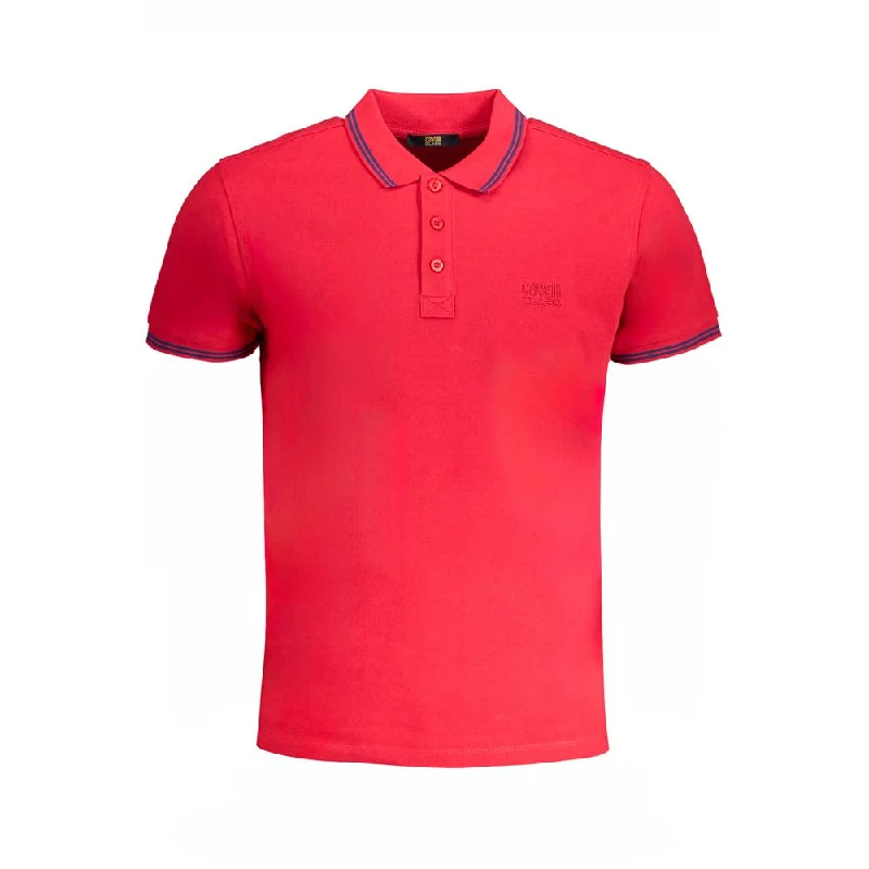 Men’s short-sleeve marled tees-Cavalli Class  Cotton Polo Men's Shirt