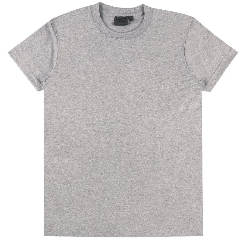 Men’s short-sleeve kink polos-Circular Knit T-Shirt (Heather Grey)