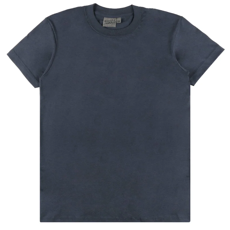 Men’s short-sleeve fizz tees-Circular Knit T-Shirt (Navy)